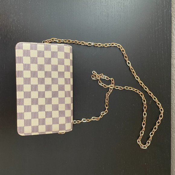 Check Cross Body Bag Cream Purse - Picture 8 of 15